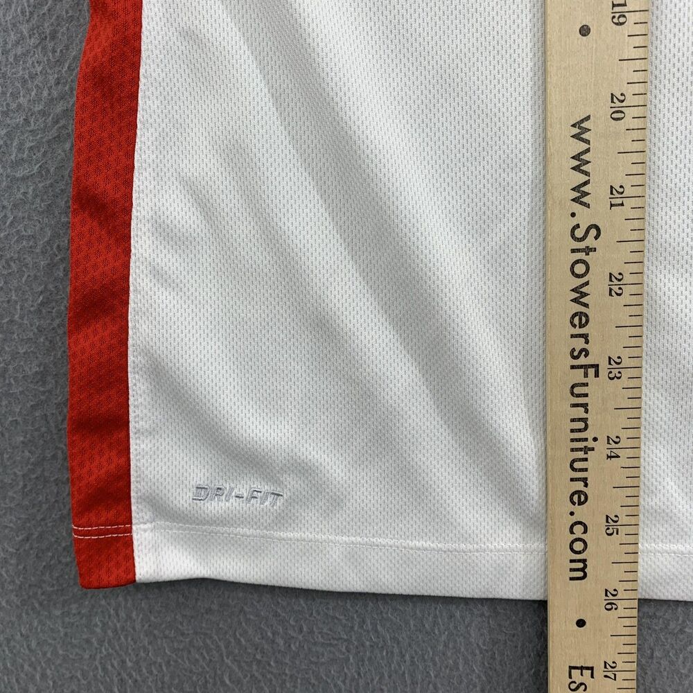 United States Soccer Shirt Womens Medium White Red Blue Nike Dri Fit Training - Picture 6 of 12